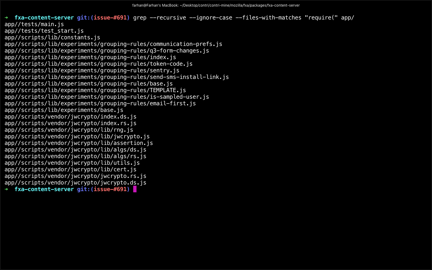 Files having require