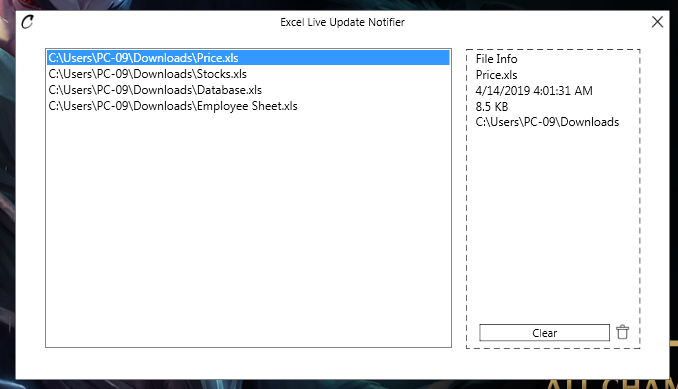 My Sample Program - Live Update Application by Paul (Freelancer)