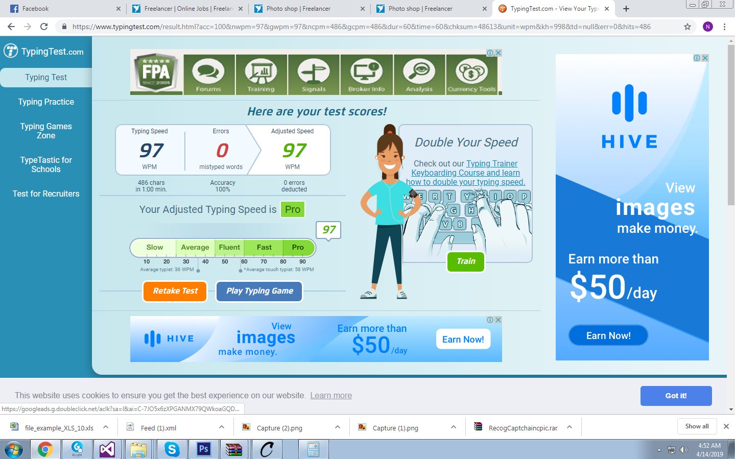 My Typing Speed Results - Paul (Freelancer)