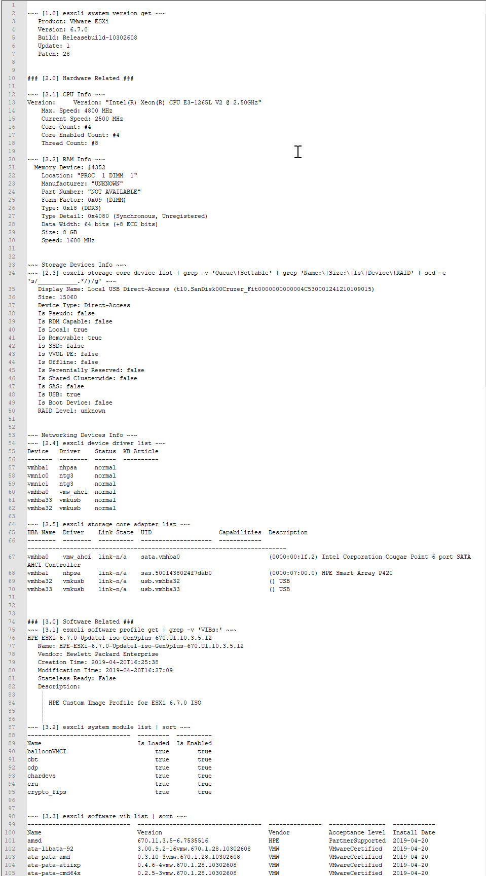 ESXi Diagnostic Script