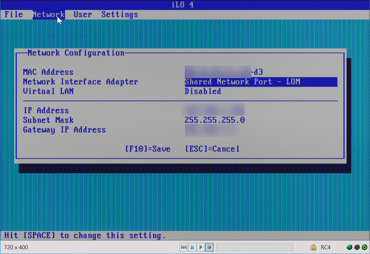 iLO4 Shared Port