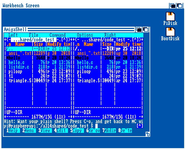 Smaller mc in AmigaShell