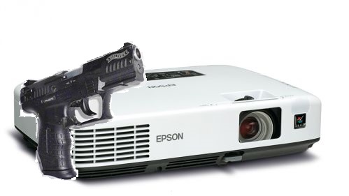 projector with gun