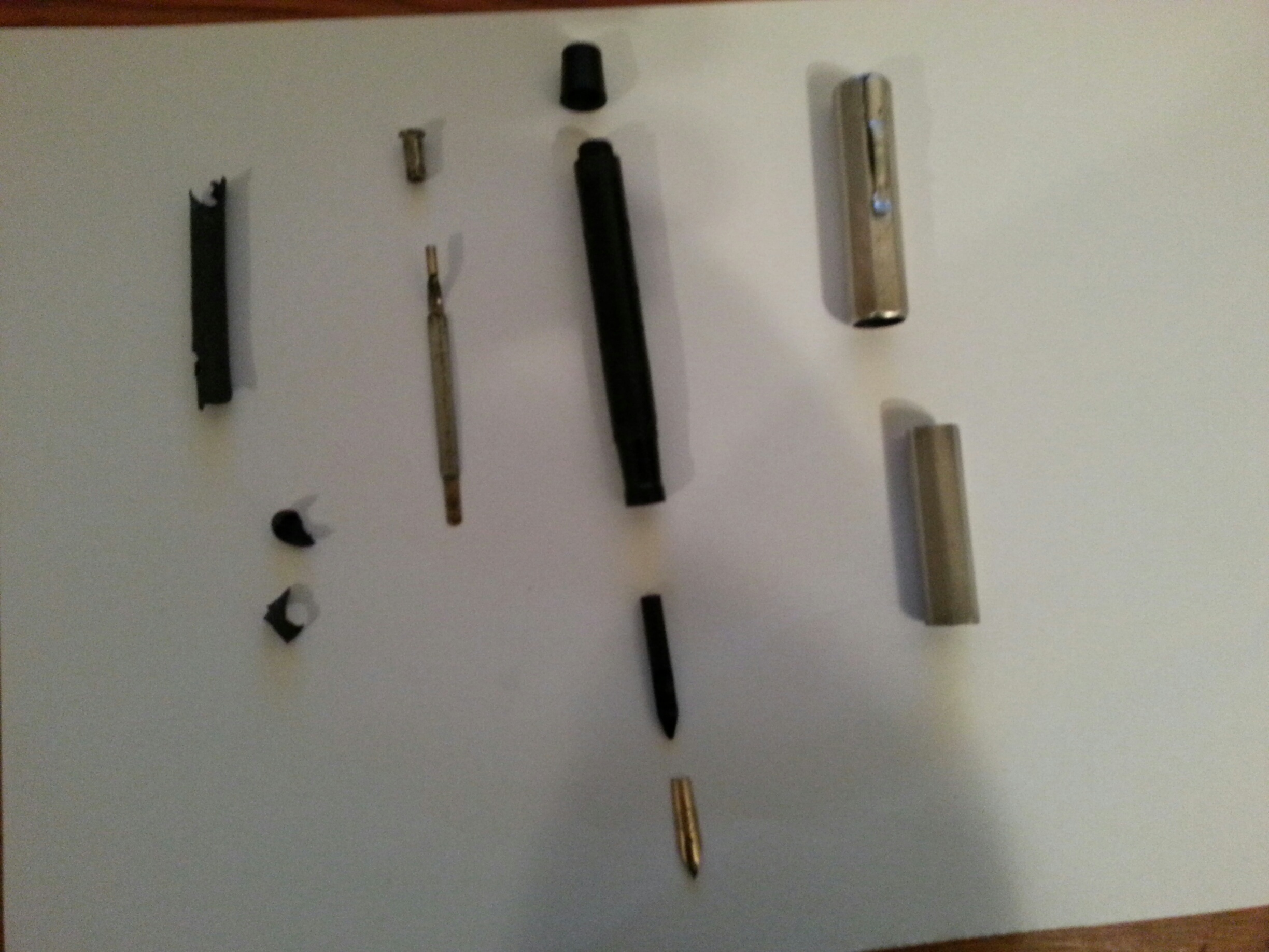 old fountain pen in parts