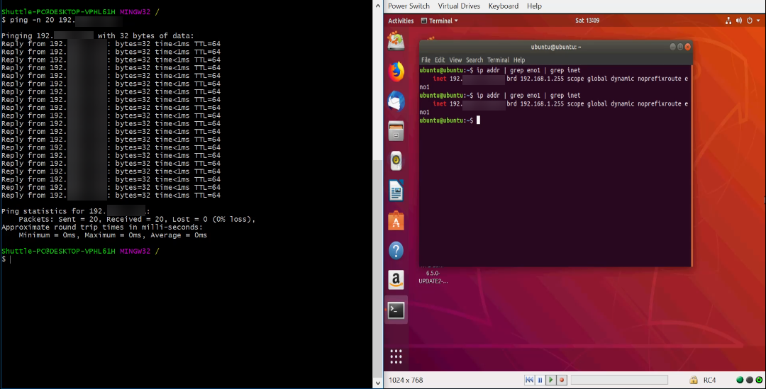 Server1_ubuntu_ping_test