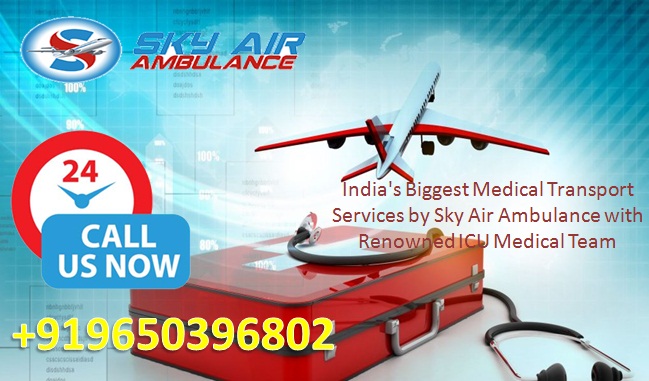 Receive Medical Emergency Air Ambulance Service in Coimbatore by Sky