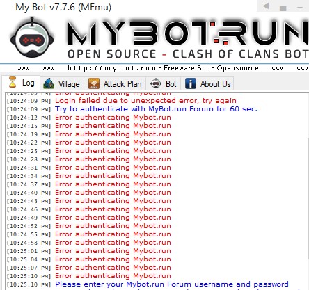 mybot error