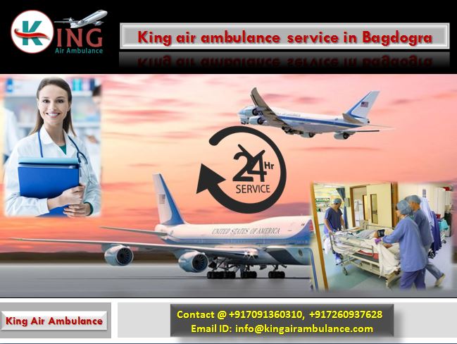 Avail to class King Air Ambulance Service in Bagdogra