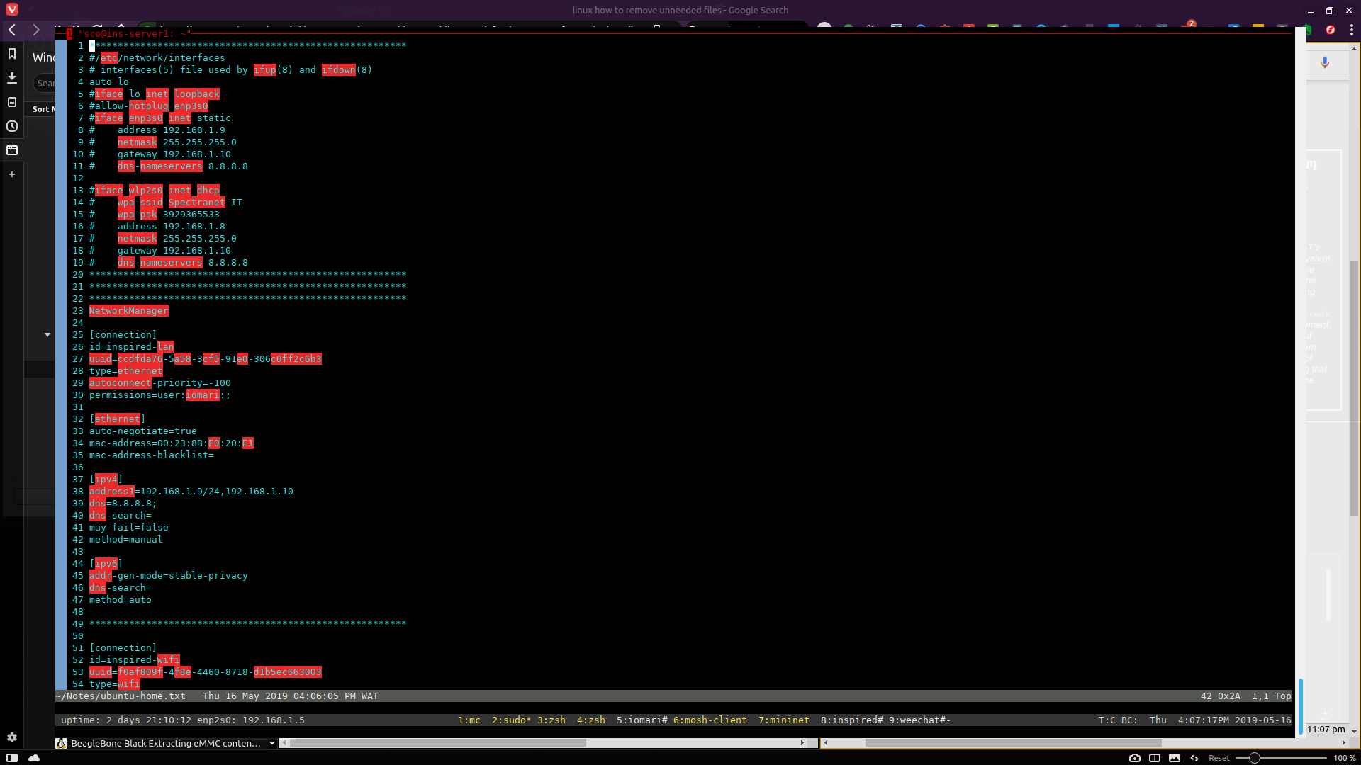 color text file