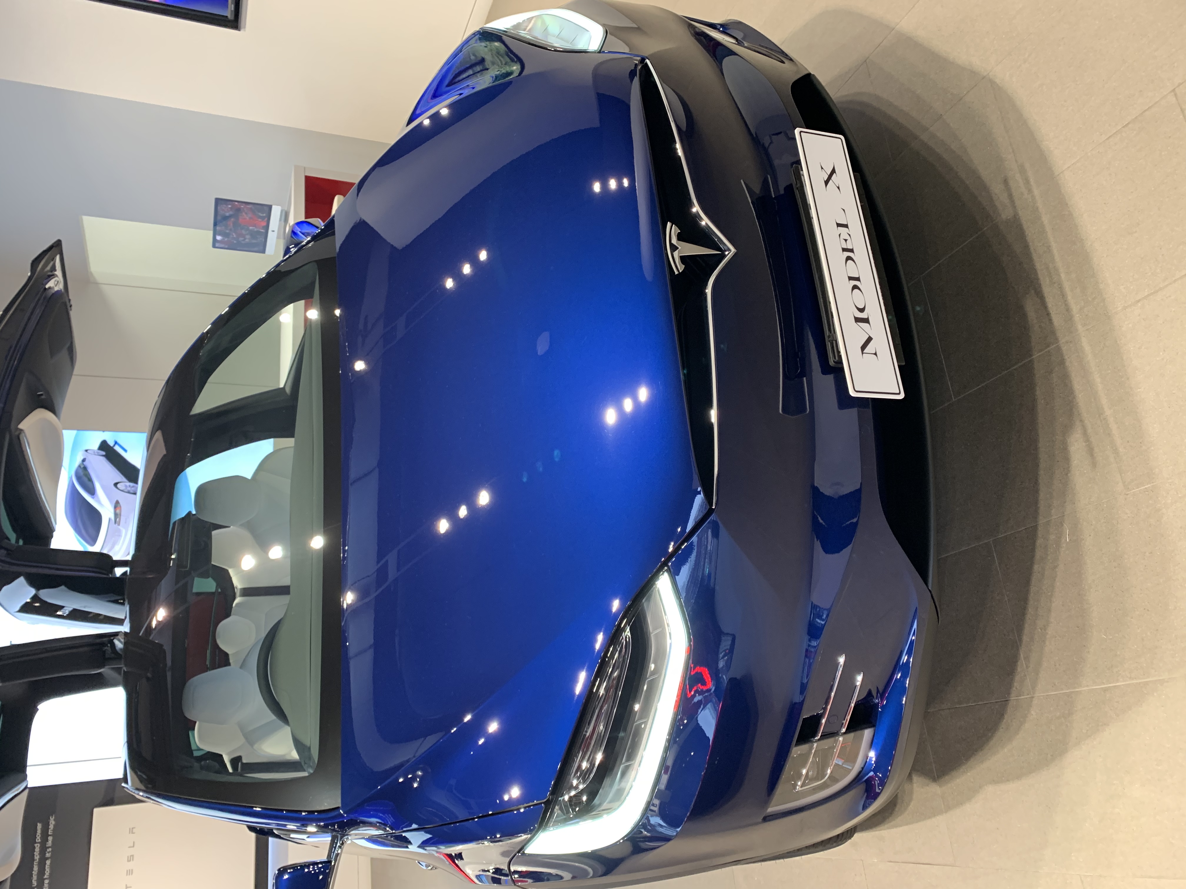Metallic blue on Tesla