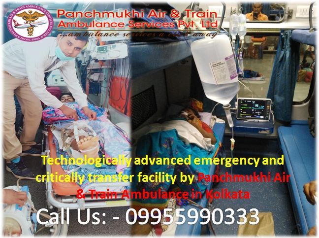 Take Panchmukhi Air and Train Ambulance Service in Kolkata with Medical advice and counselling