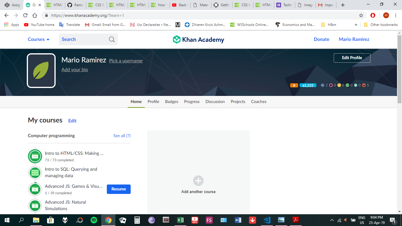 khan academy screen