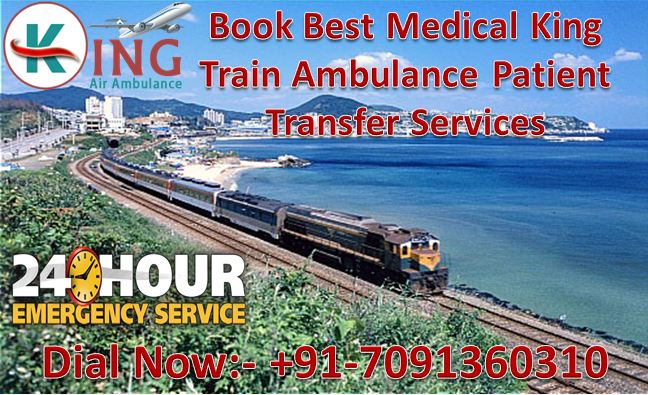 Get King Train Ambulance Services in Patna (Bihar) with the Best ICU Equipment