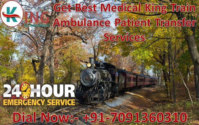 Get King Train Ambulance Services in Guwahati (Assam) with the all ICU Facility