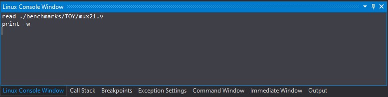 Visual Studio Linux Console Window WSL