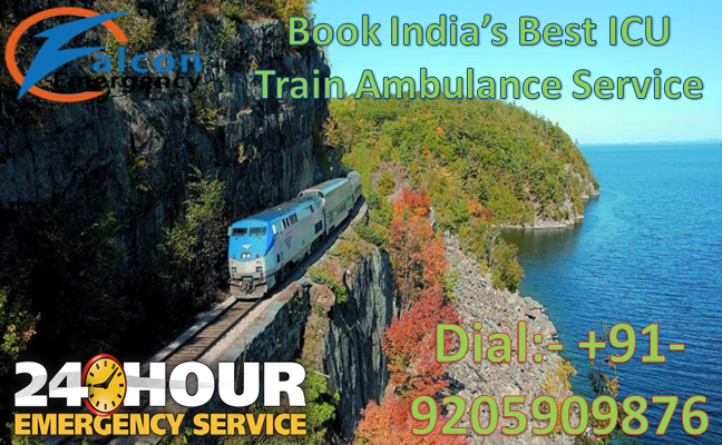 Get Quick and Best Medical Train Ambulance from Chennai to Delhi, Mumbai, Kolkata by Falcon Emergency