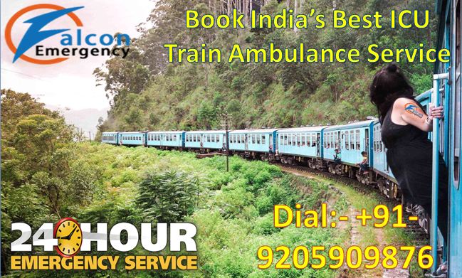 Get Best and Reliable ICU Train Ambulance from Ranchi to Delhi, Mumbai, Chennai by Falcon Emergency