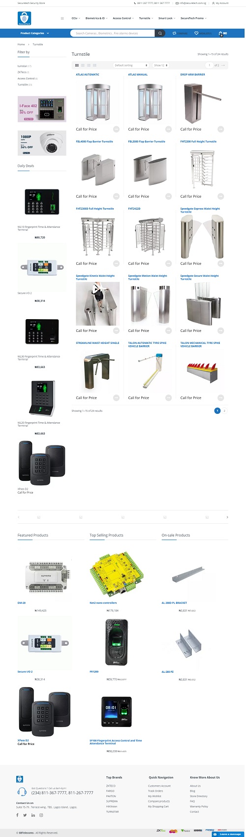 Security Turnstiles Prices