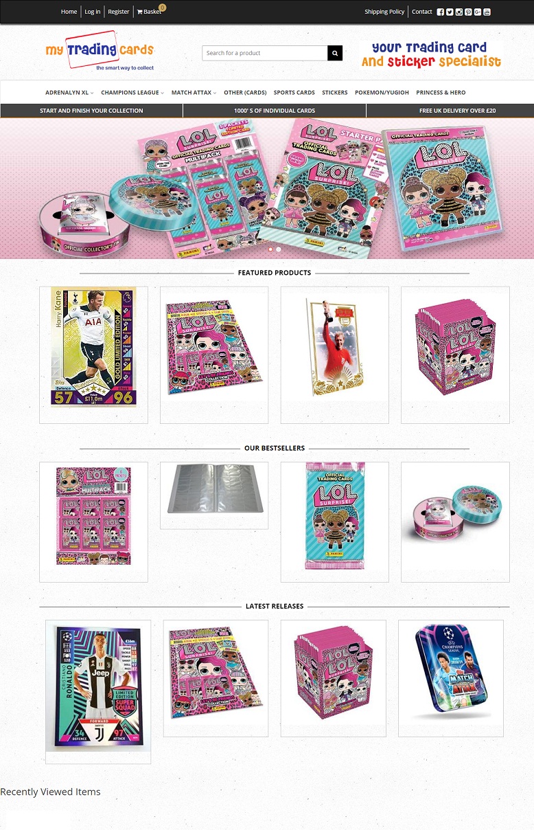 Collectable cards