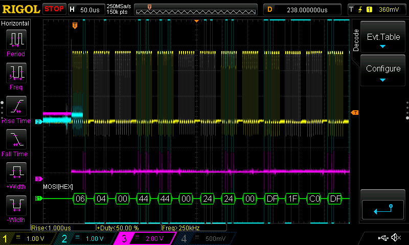 MOD-LE8x8RGB-to-UNO data bus