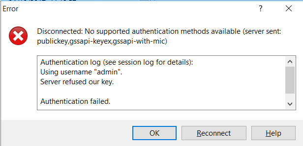 Error Vesta FTP