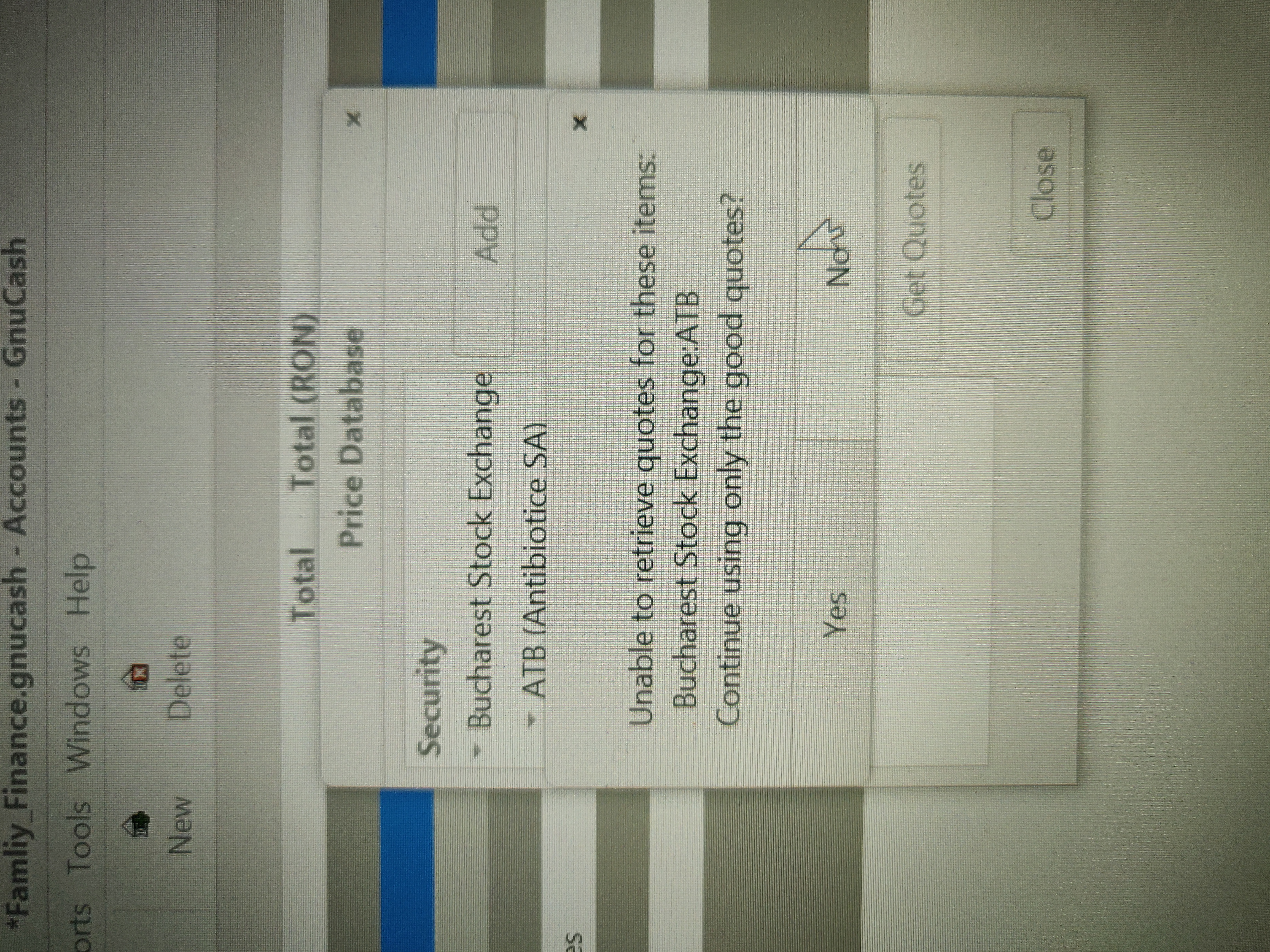 The error one i get quotes