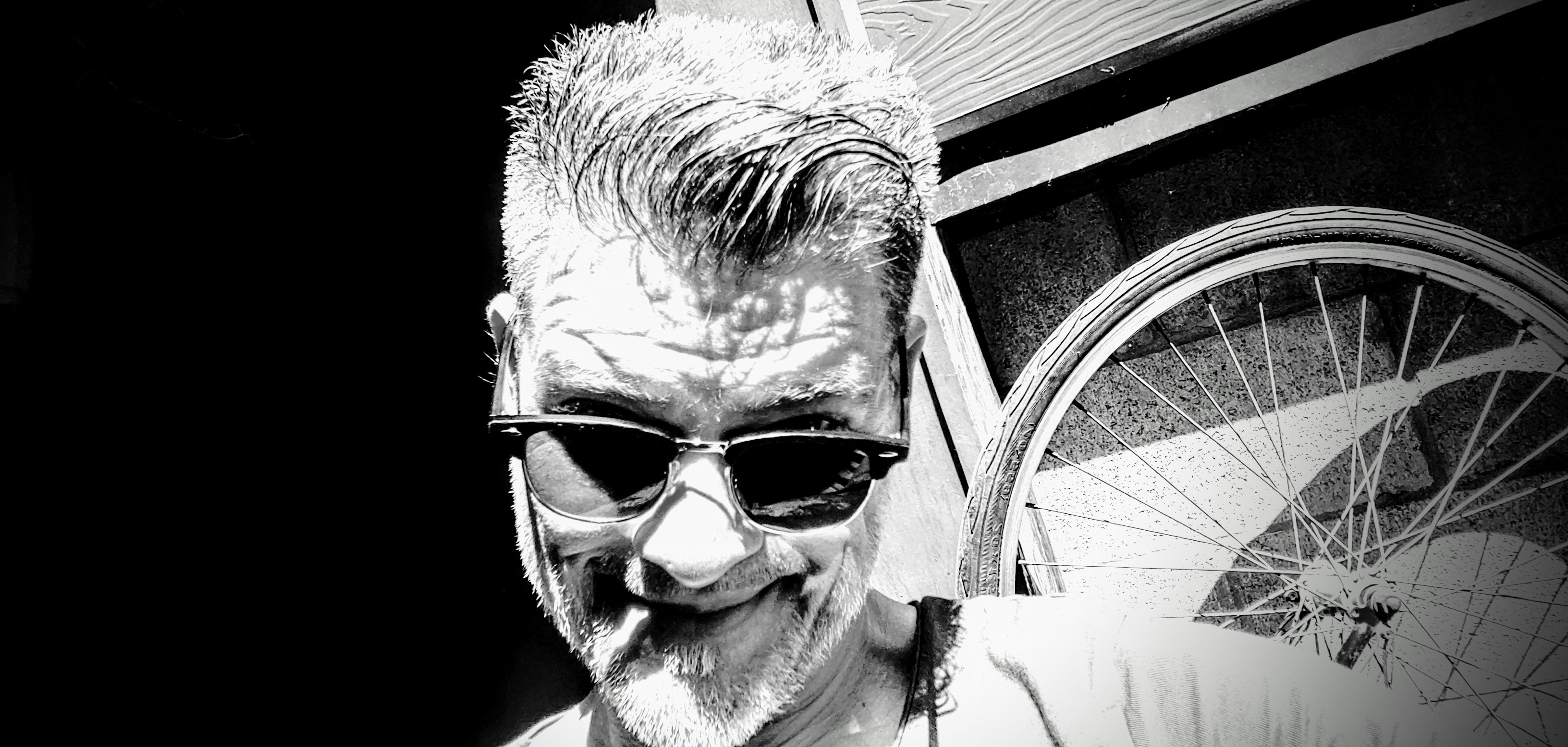 Bicycle BW Selfie