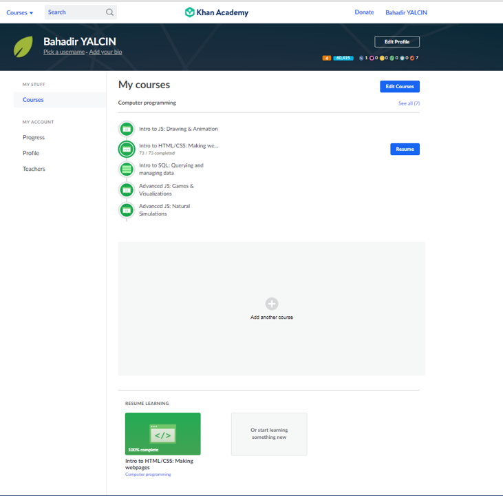 BahadirYalcin_Coursecompletetion_ScreenShoot