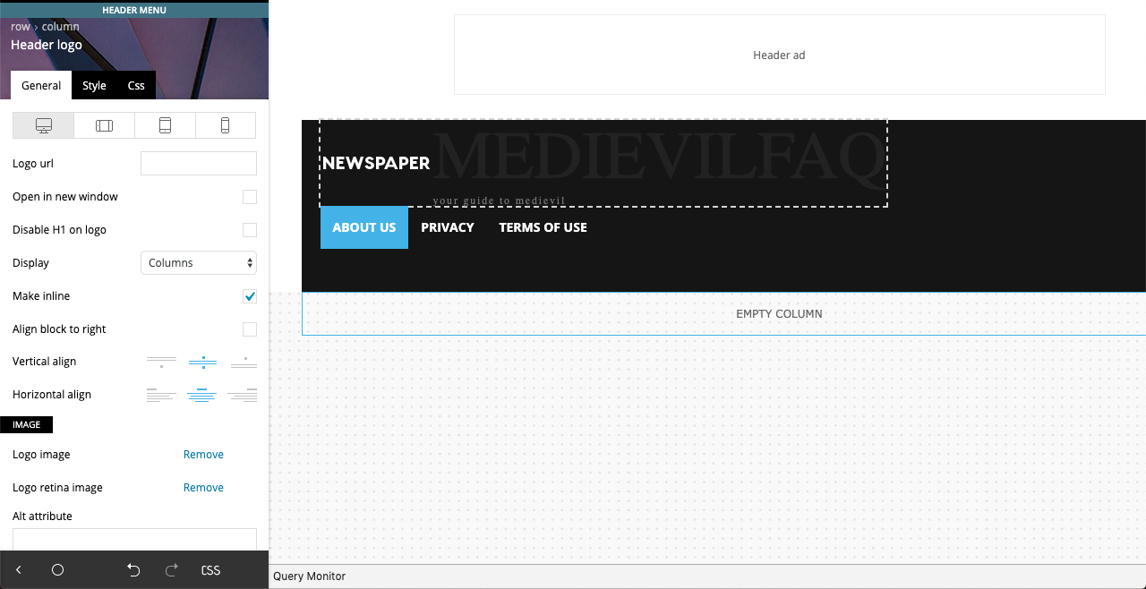 Broken Imported Header