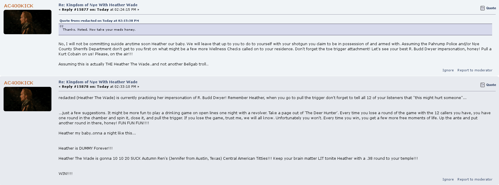 Nasty Bellgab Comments