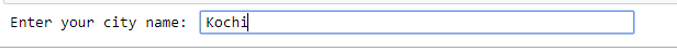 Run the script and enter your City name.