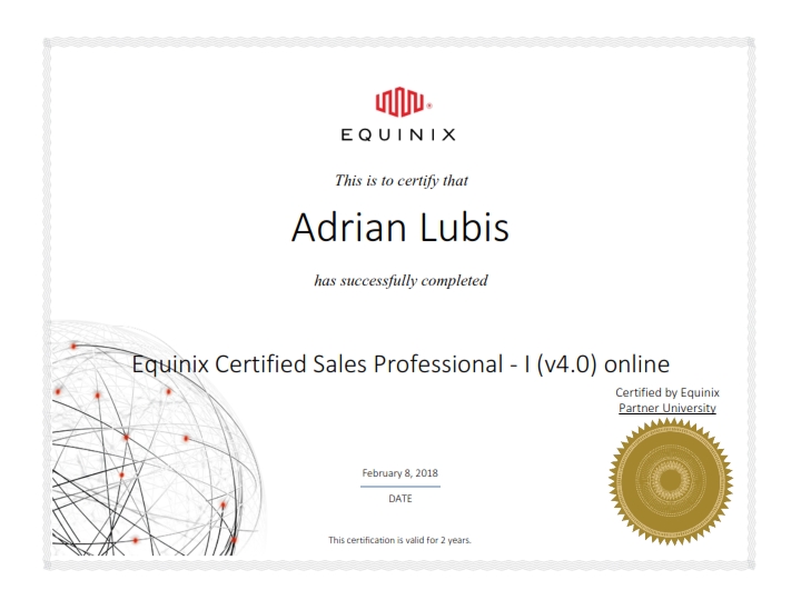 Equinix Certified Sales Professional - I (v4.0)