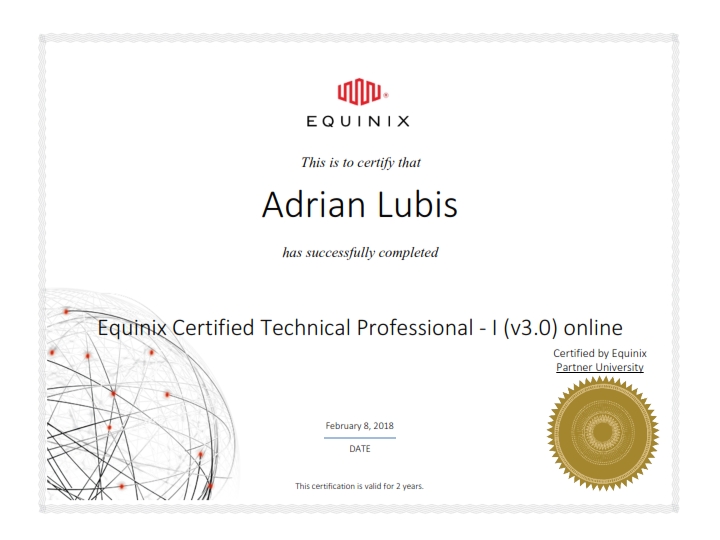 Equinix Certified Technical Professional - I (v3.0)