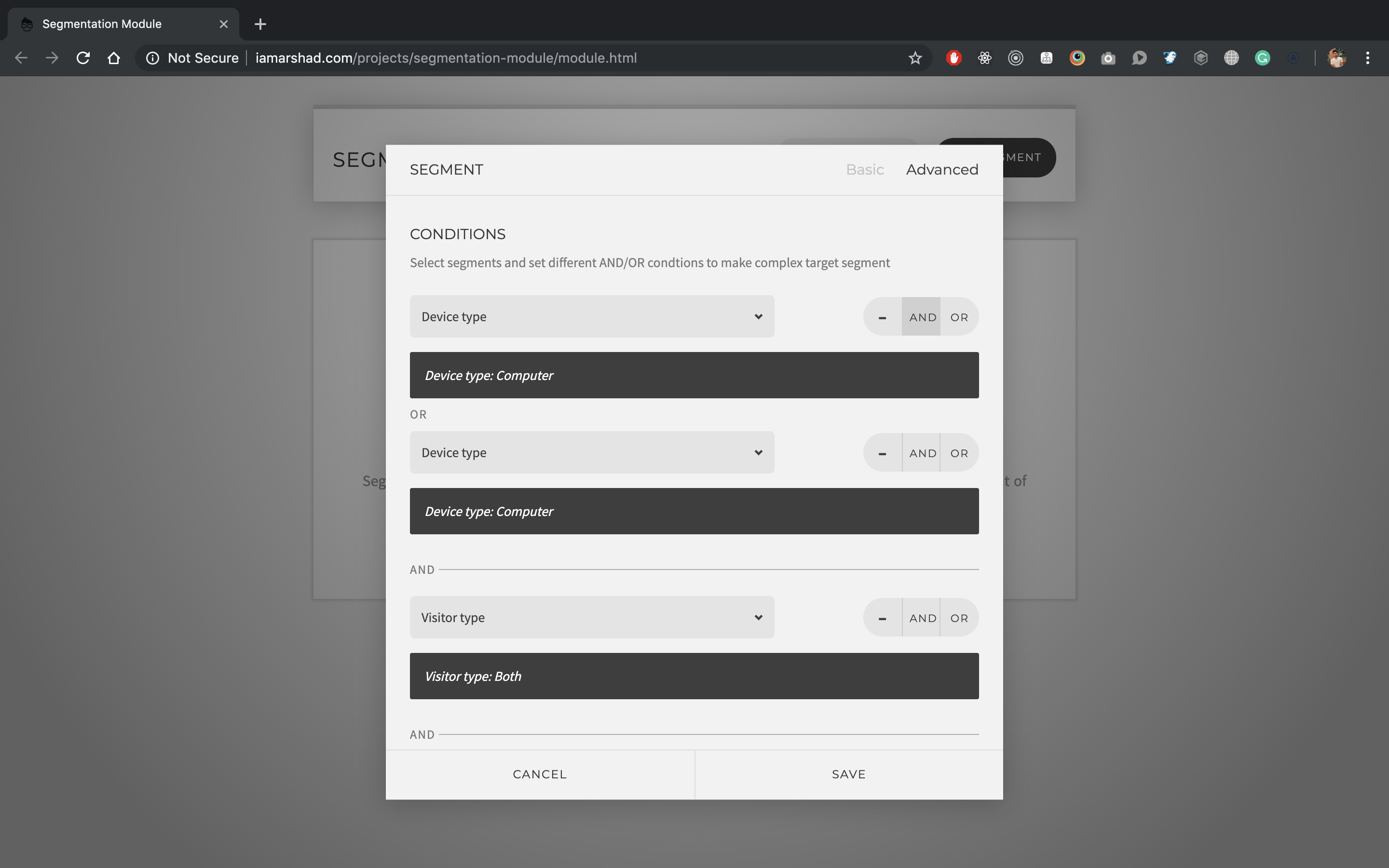 filtering module