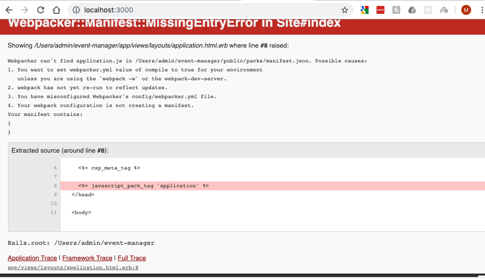 error rails