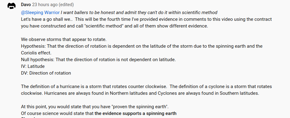 Earth Spin evidence storms