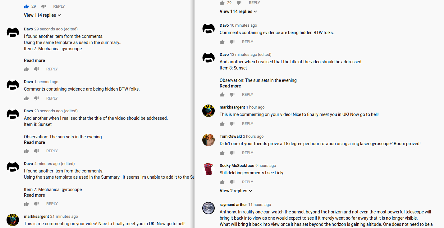 Hiding comments - Sleeping Warrior