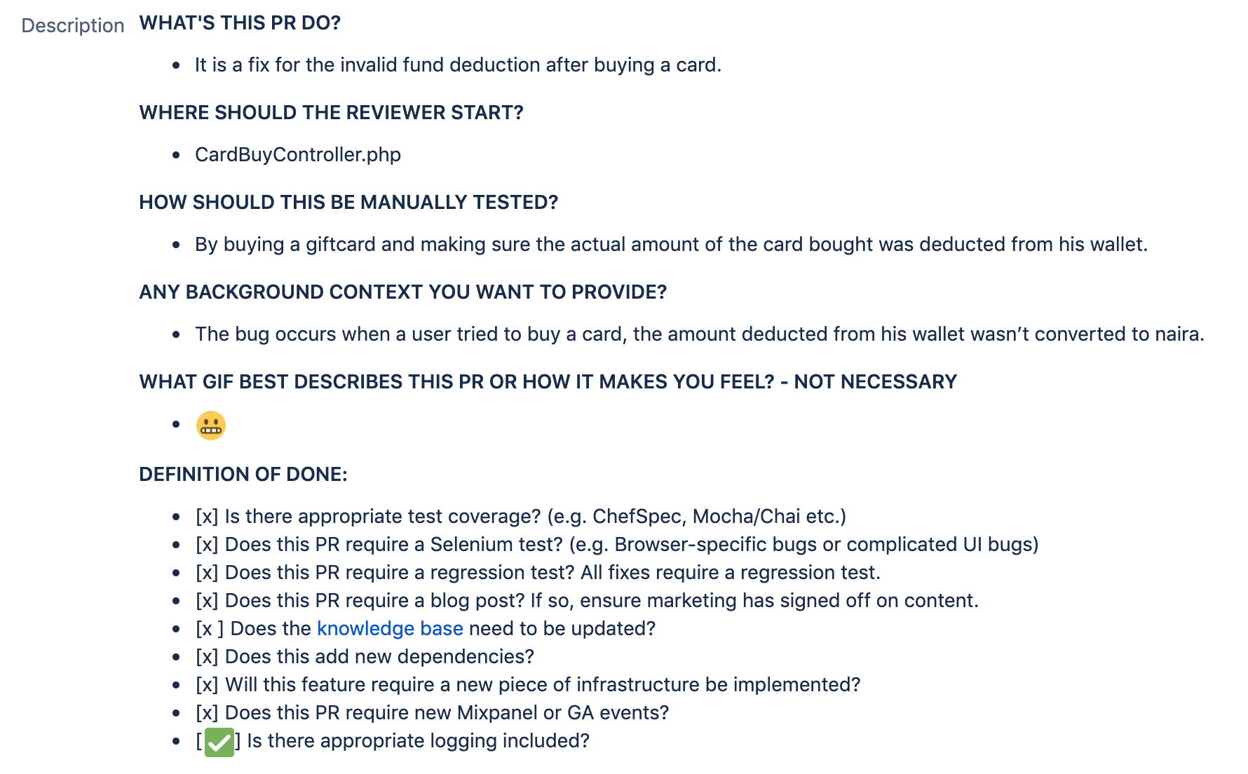 PR TEMPLATE AT PATRICIA