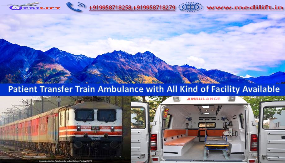 Medilift Train Ambulance from Patna to Mumbai-24/7 Services