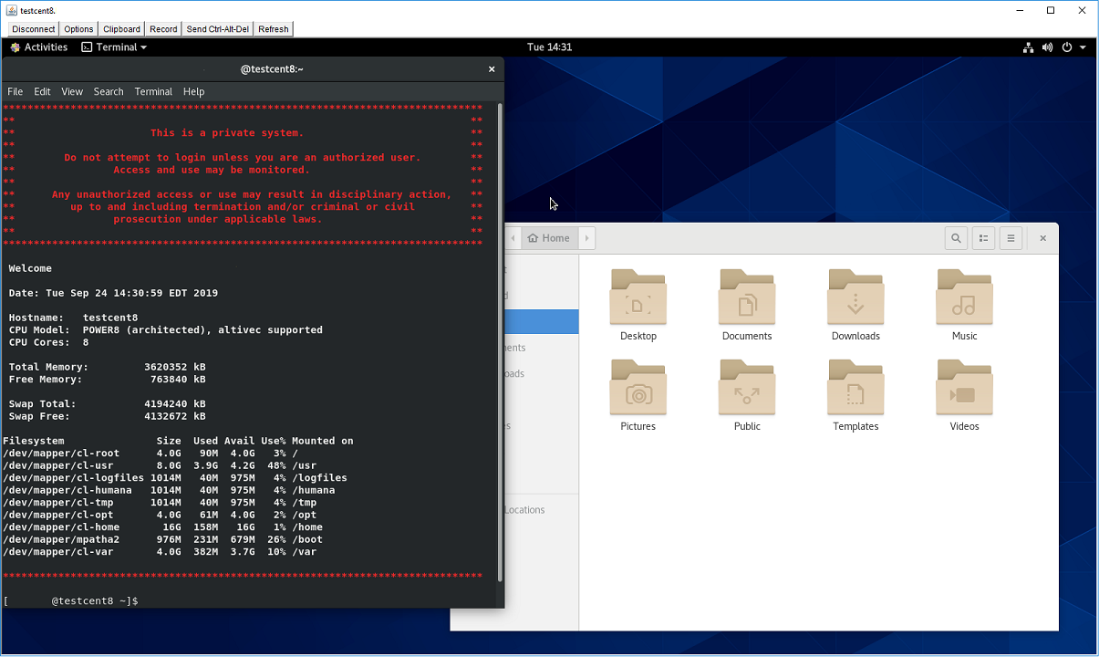 CentOS 8 on IBM Power8