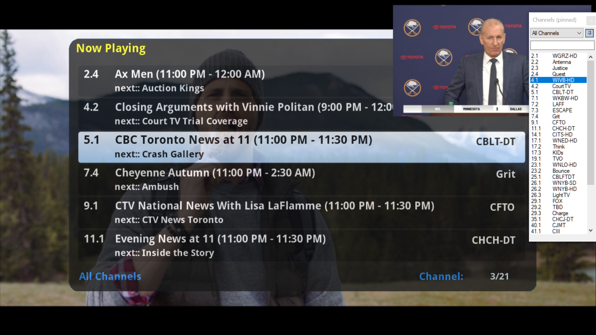 MIssing channels
