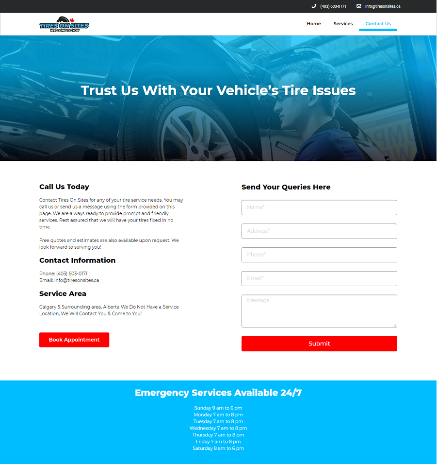 Tire service calgary