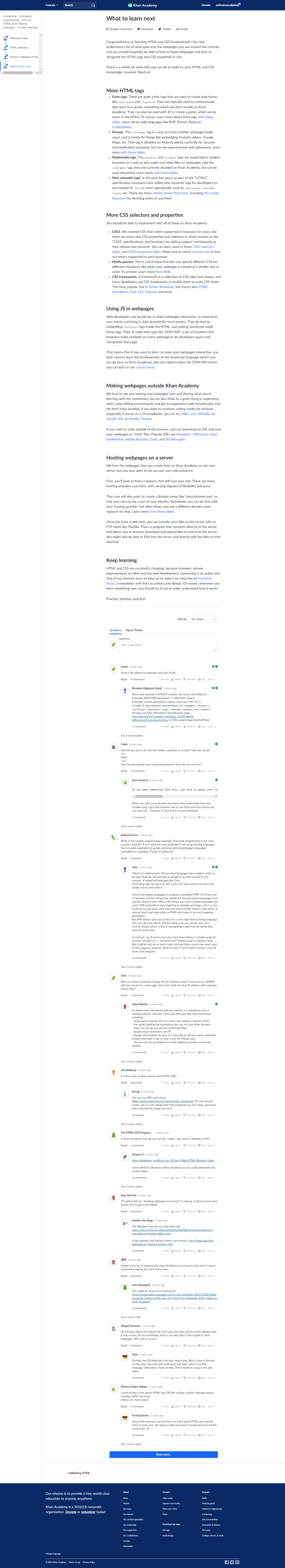 Asif:Khan academy HTML& CSS