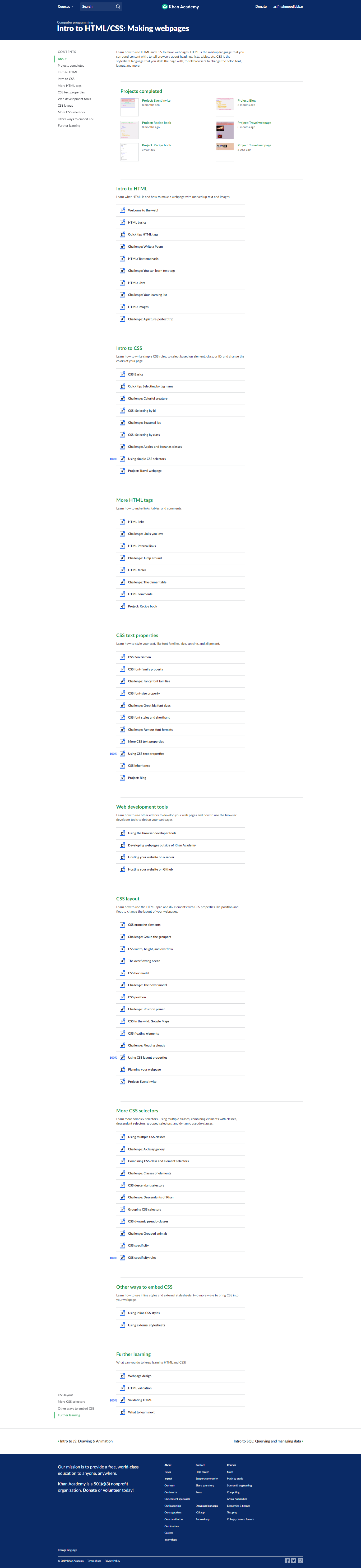 Asif:Khan academy HTML& CSS