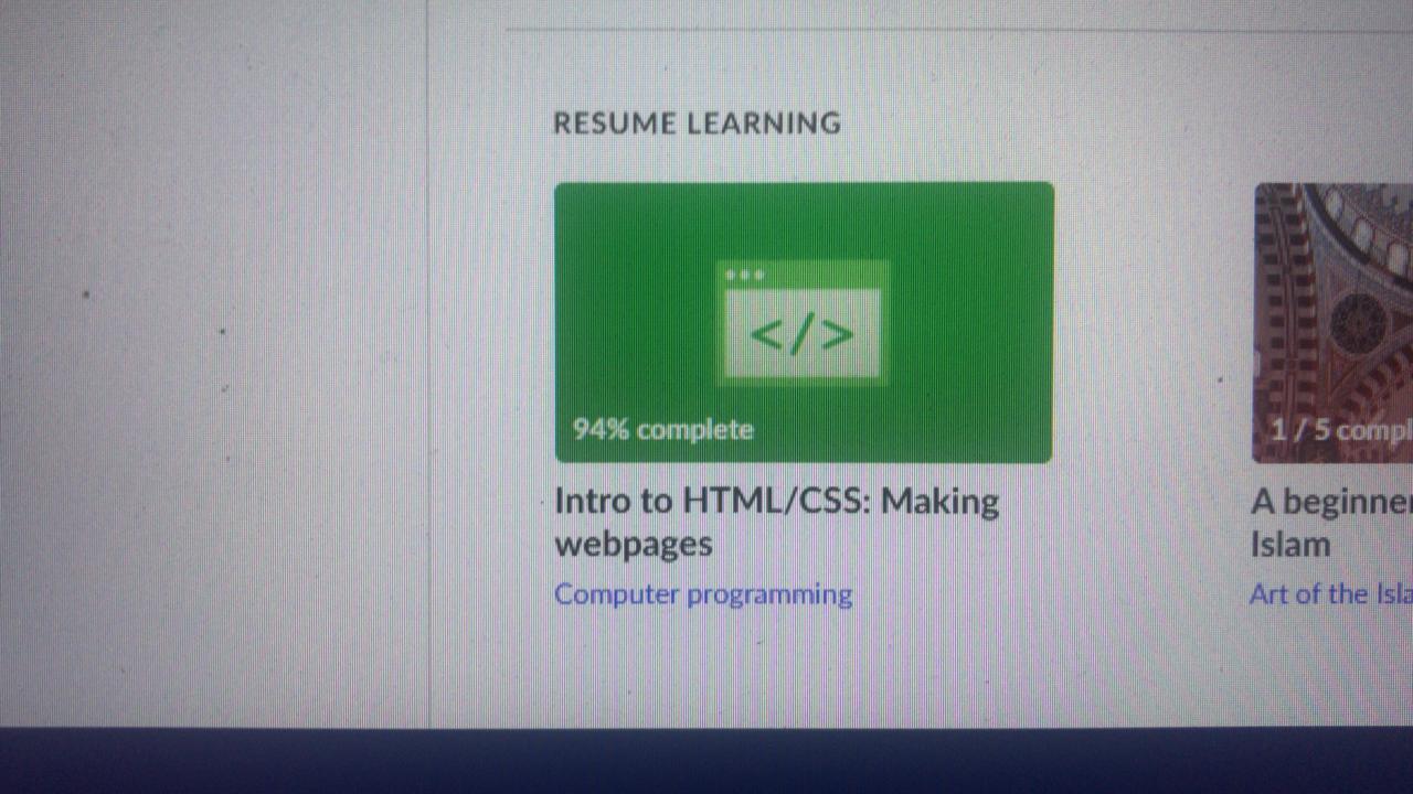 khan academy Intro to HTML/CSS: Making webpages