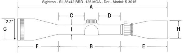 Sightron - SII 36x42 BRD - Model: S 3015