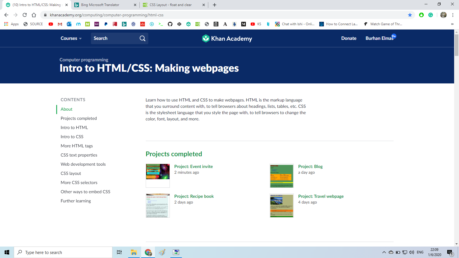 projects completed