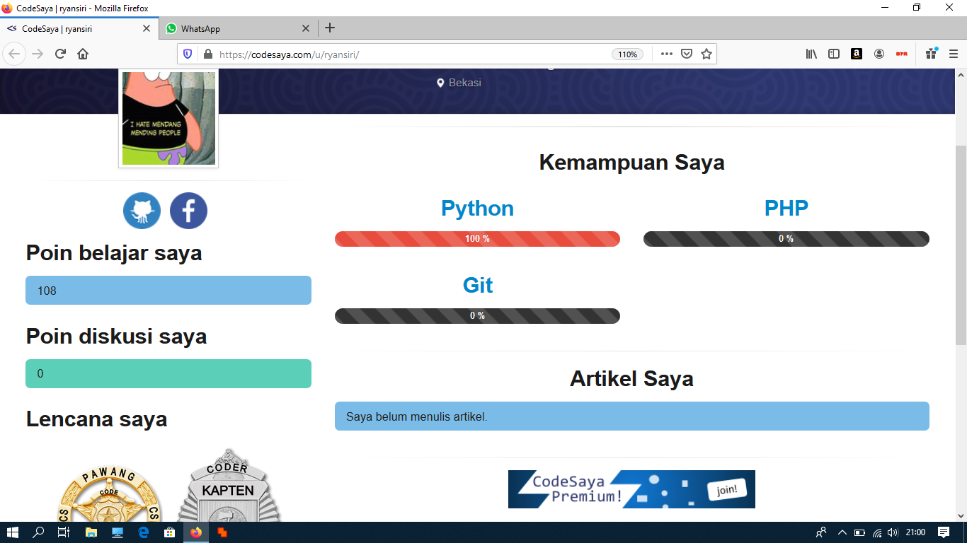 thisismyprofileaftergetting100pythonprogress.png