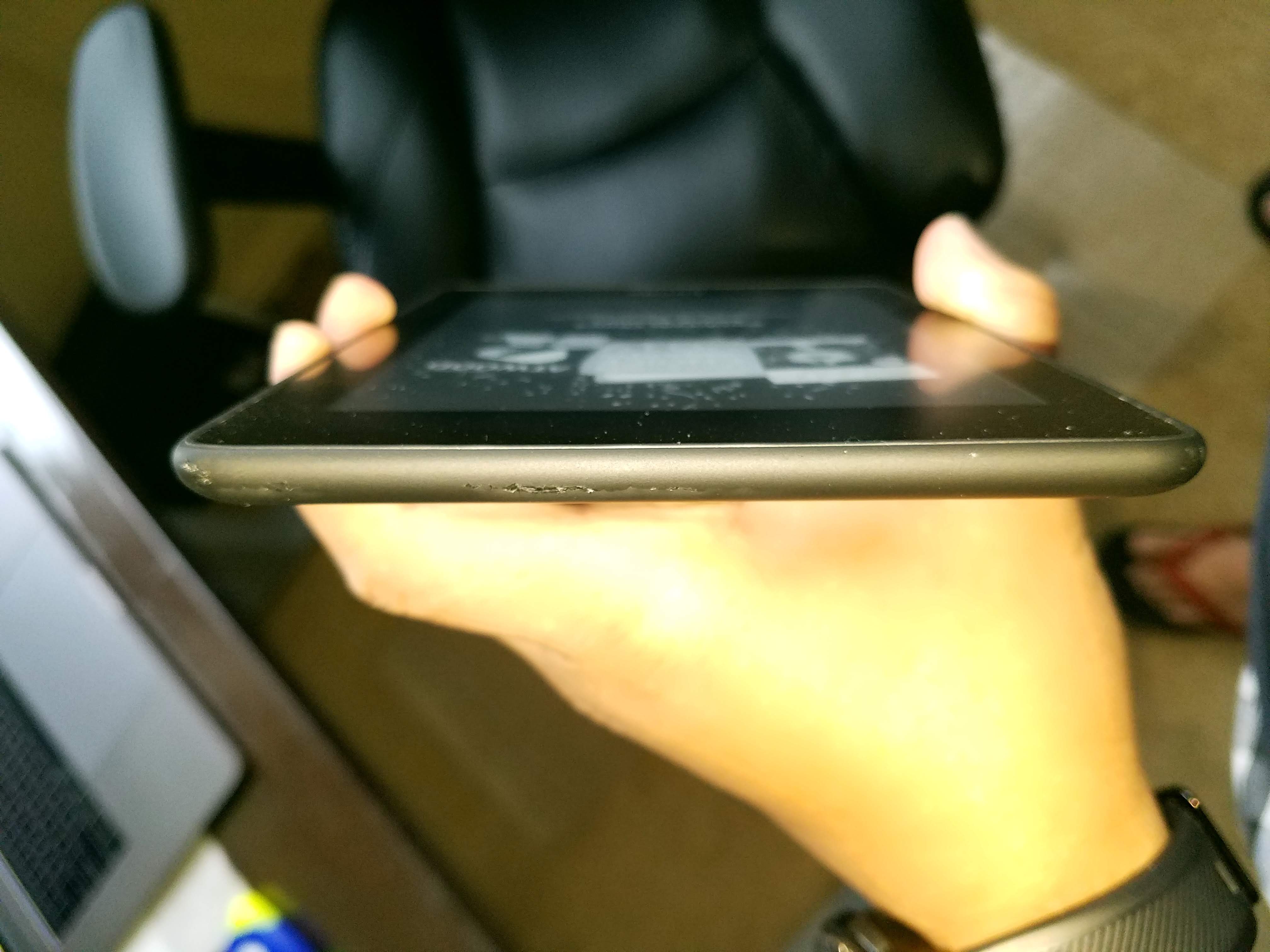Gooey stuff on top bezel