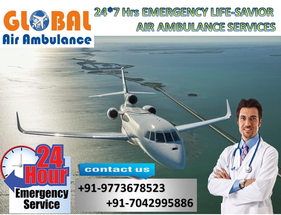 Take Most Trusted Emergency Air Ambulance in Patna by Global